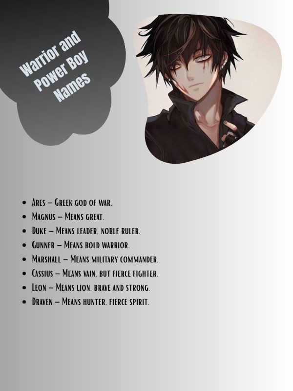 Warrior and Power Boy Names