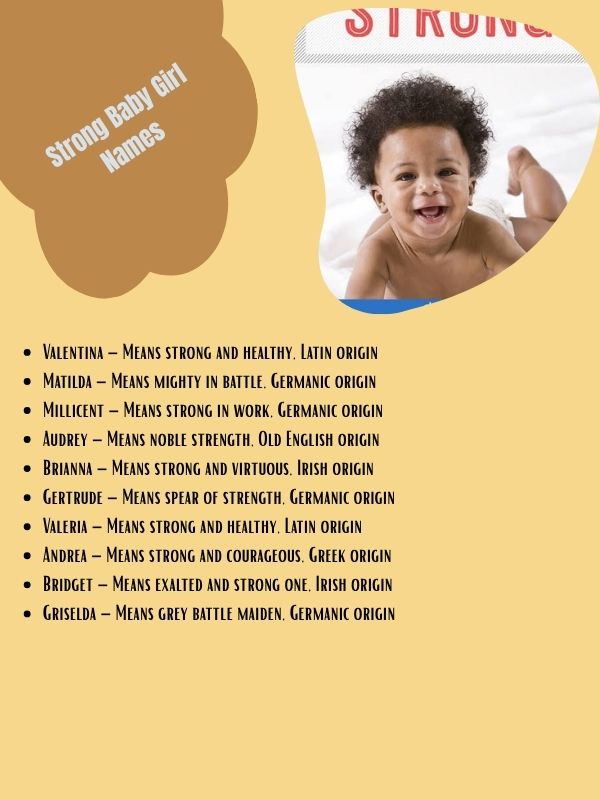 Strong Baby Girl Names