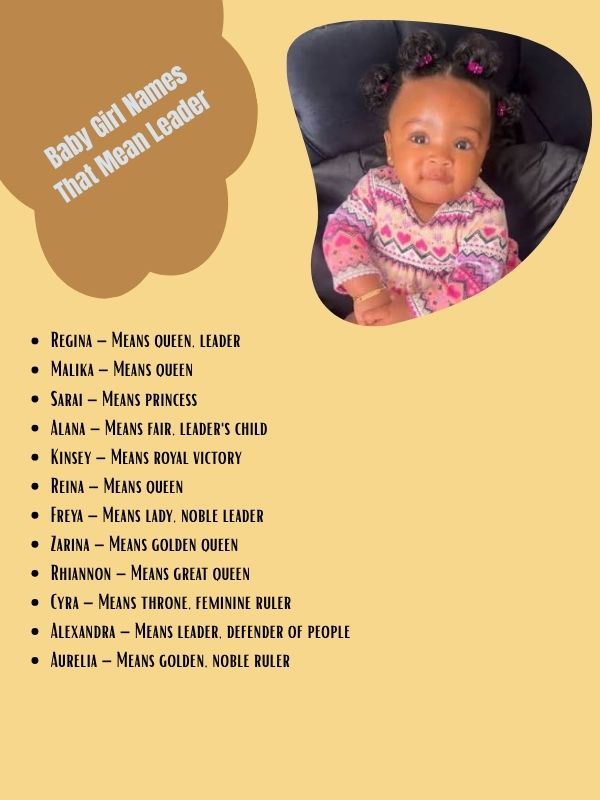 Baby Girl Names That Mean Leader