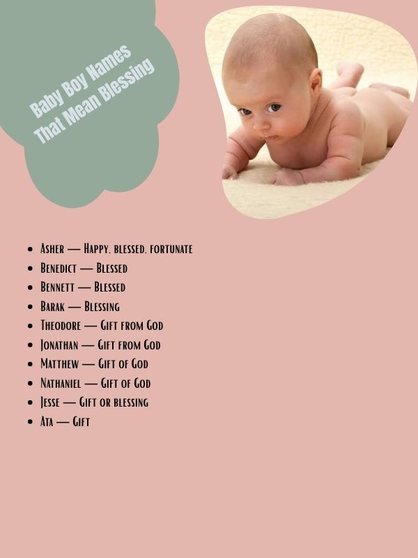 Baby Boy Names That Mean Blessing