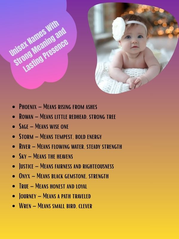 Unisex Names With Strong Meaning and Lasting Presence