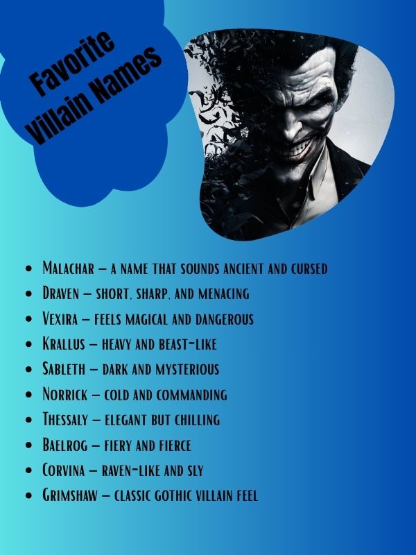 Favorite Villain Names
