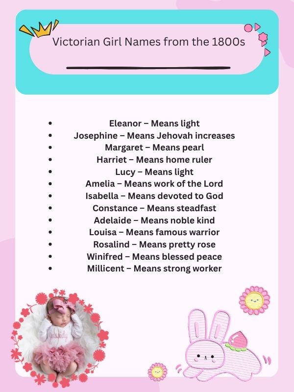 Victorian Girl Names from the 1800s