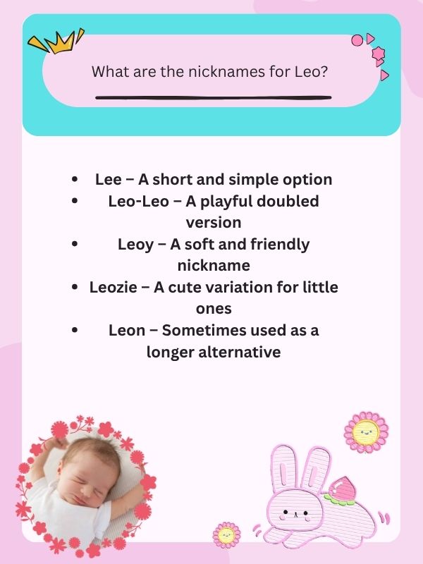 What are the nicknames for Leo?