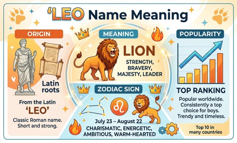 Leo Name Meaning: Origin, Meaning, Zodiac Sign & Popularity