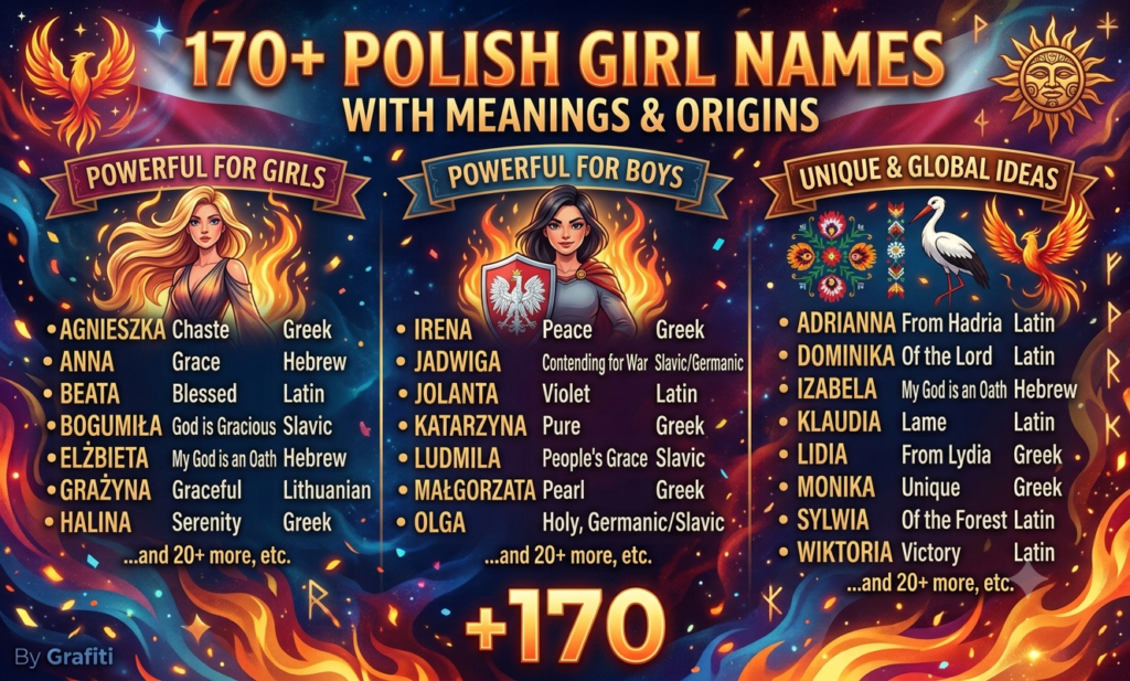 170+ Polish Girl Names with Meanings & Origins