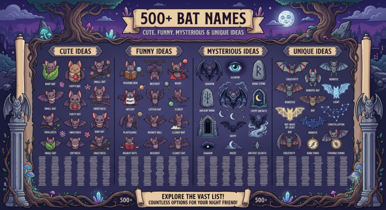 500+ Bat Names | Cute, Funny, Mysterious & Unique Ideas