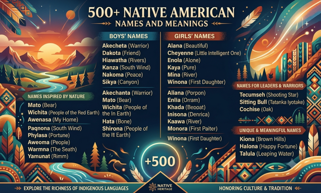 500+ Native American Names and Meanings