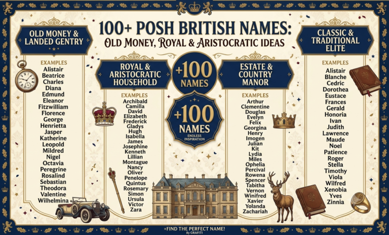 100+ Posh British Names: Old Money, Royal & Aristocratic Ideas