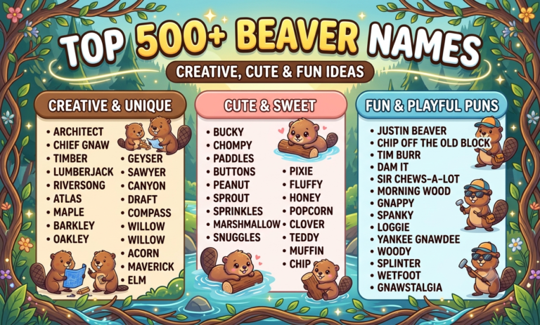Top 500+ Beaver Names: Creative, Cute & Fun Ideas