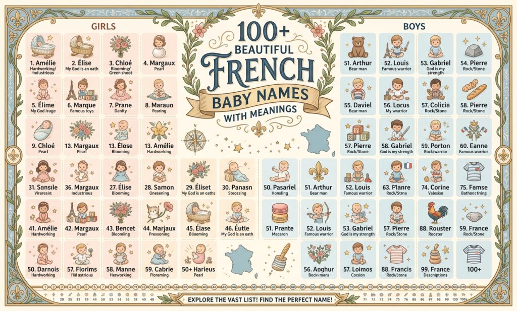 100+ Beautiful French Baby Names with Meanings