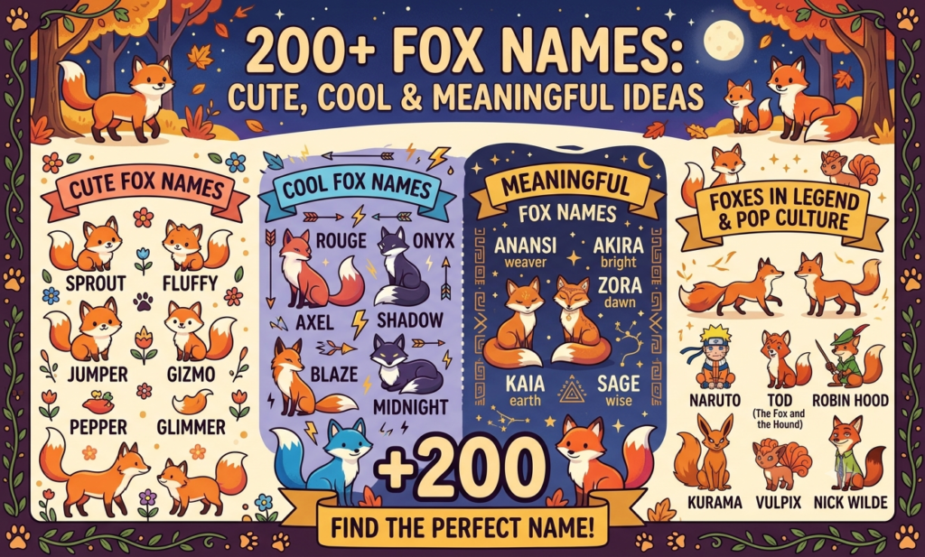 200+ Fox Names: Cute, Cool & Meaningful Ideas