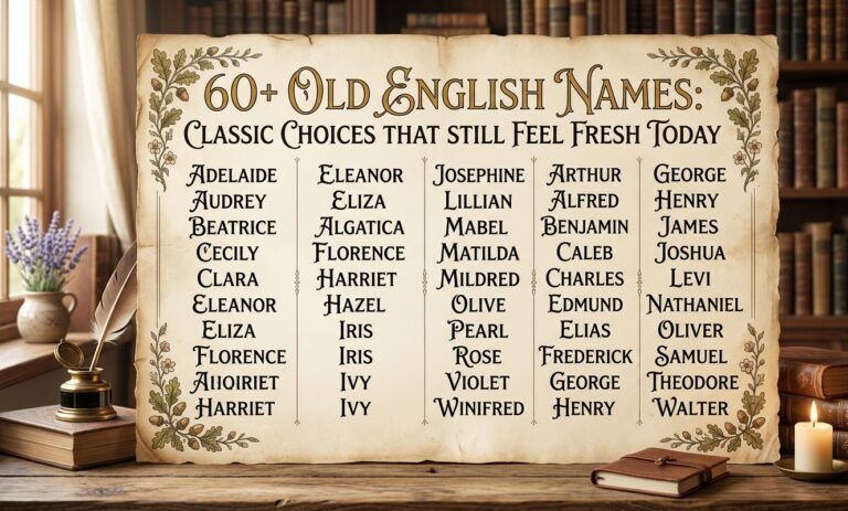 60+ Old English Names: Classic Choices That Still Feel Fresh Today