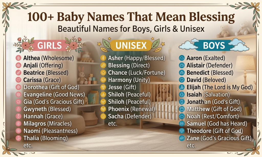 100+ Baby Names That Mean Blessing: Beautiful Names for Boys, Girls & Unisex