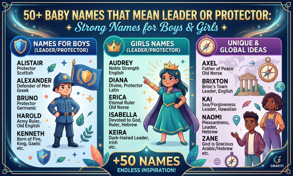50+ Baby Names That Mean Leader or Protector: Strong Names for Boys & Girls