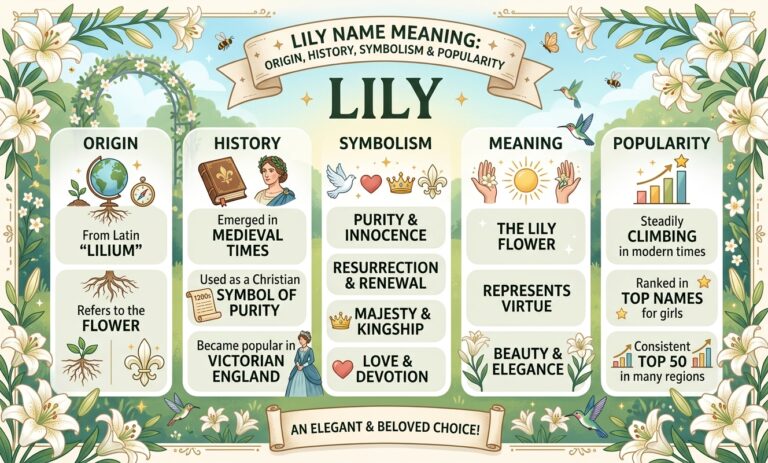 Lily Name Meaning: Origin, History, Symbolism & Popularity