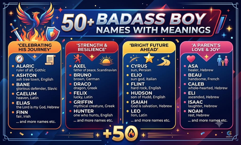50+ Badass Boy Names with Meanings
