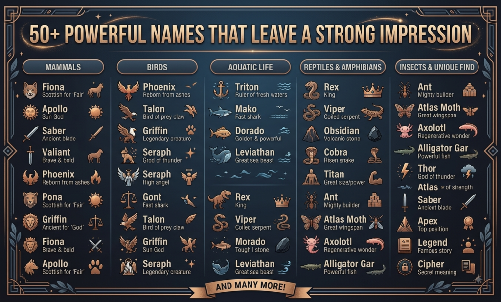 50+ Powerful Names That Leave a Strong Impression