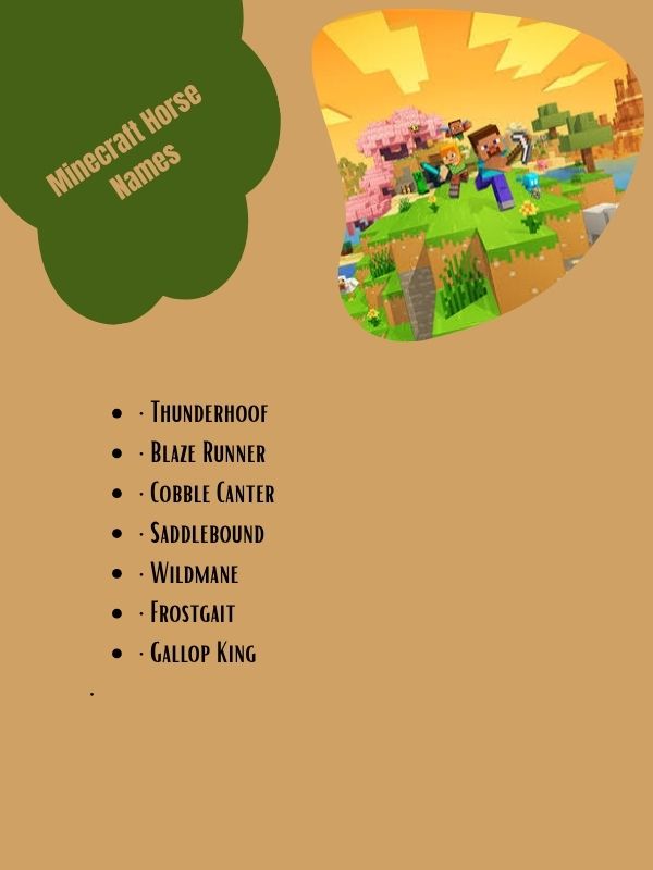 Minecraft Horse Names