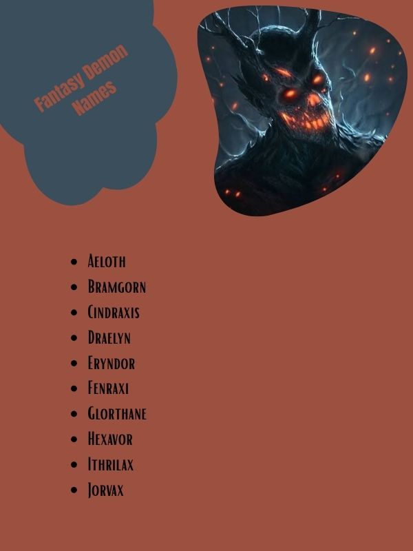 Fantasy Demon Names