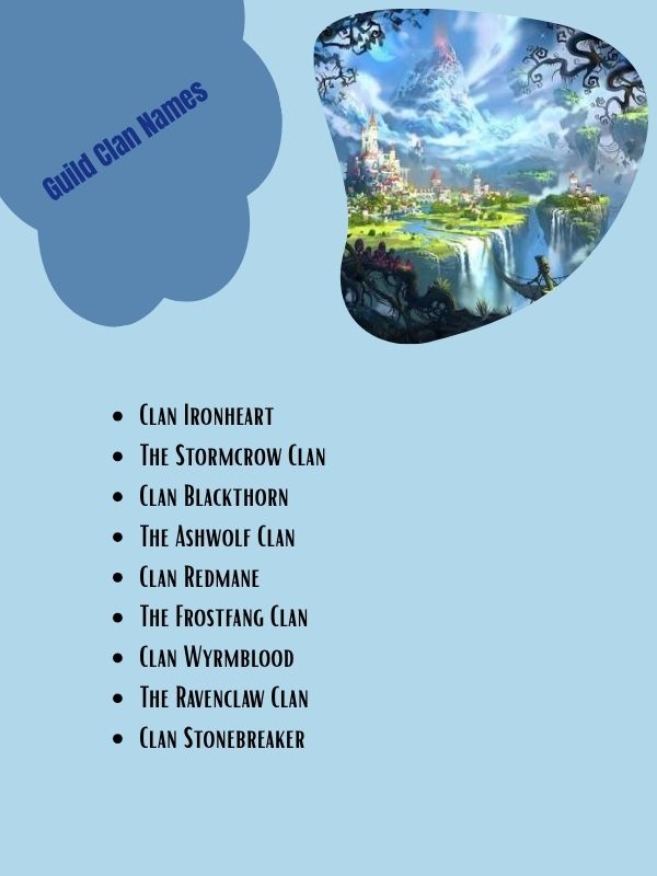Guild Clan Names