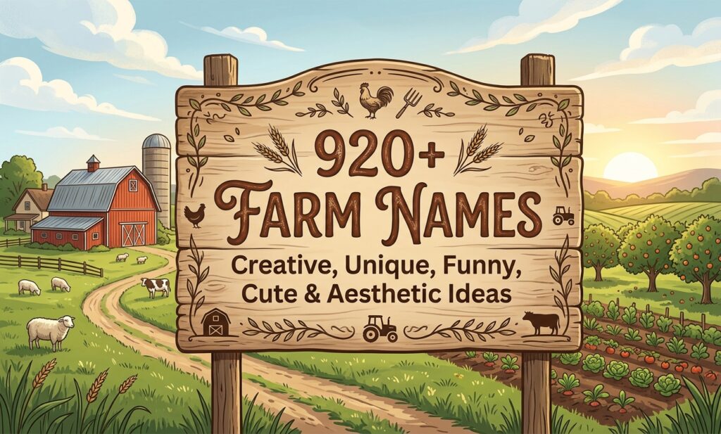 920+ Farm Names | Creative, Unique, Funny, Cute & Aesthetic