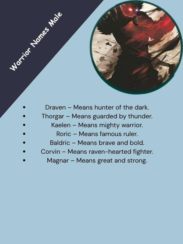Warrior Names Male