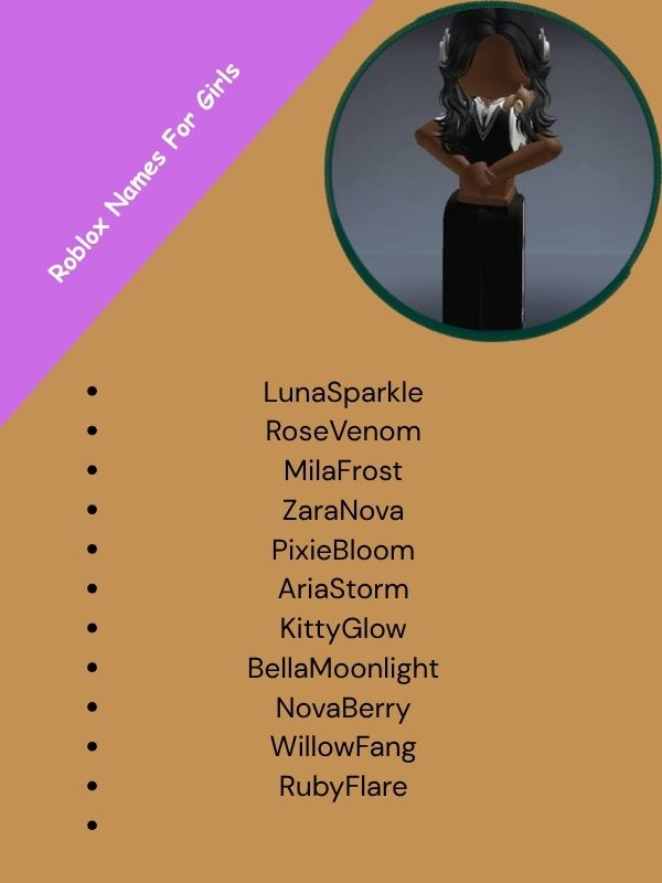 Roblox Names For Girls